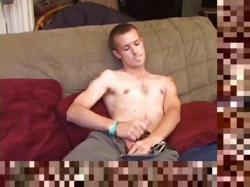 Tommy Nolan unzips his pants fly and pulls out his big uncut cock to tease him, before getting naked and hard. At one point we get a good look at t...
