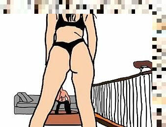 SEX TWERKER Violet Starr loves her job Passionate Lover Rides Laz Fyre animations