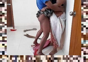 Indian Maid Fucked by the owner while sweeping house