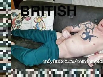 amateur, énorme-bite, gay, britannique, solo, tatouage, bite