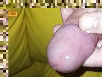 Close up slow motion cumshots (closeup glans cums)