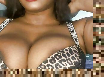 Leopard Print Bra and Big Boob 