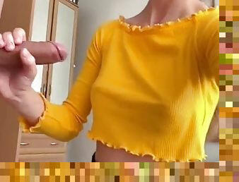 Cute teen handjob