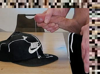 Nike cap massive cumshot