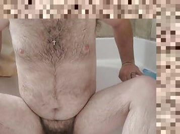 baden, papa, dilettant, immens-glied, homosexuell, wichsen, chubby, dildo, fetisch, allein