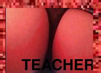 Schoolgirl masturbates thinking about her teacher