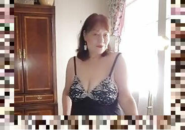 gros-nichons, poilue, masturbation, vieux, chatte-pussy, amateur, granny, rousse, horny, gode