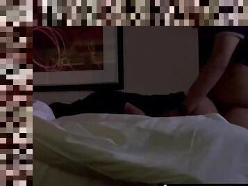 Random Bareback Grindr hook up in Las Vegas hotel room with discreet college guy