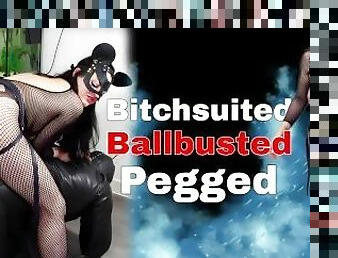 Femdom Bitchsuit Pegging Ballbusting CBT Bondage BDSM Leather Whipping Spanked Strapon Milf Stepmom
