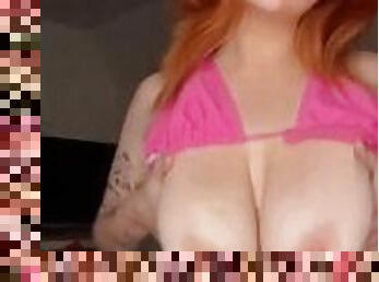 18yo redhead teen playing and licking big natural tits - xkwxo OF leak