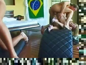 Exotic brazilian babes banged doggystyle