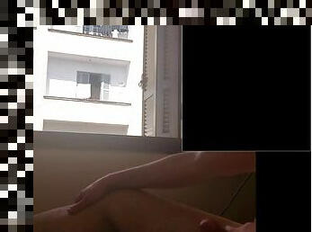 Trying to get caught naked masturbating around the neighborhood in the open window part 3