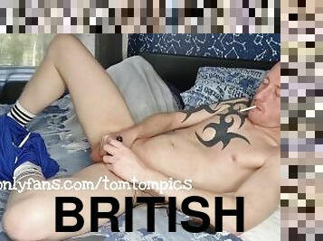 amador, pénis-grande, brinquedo, gay, europeia, britânico, euro, fetiche, sozinho, tatuagem