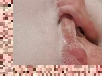 baignade, masturbation, amateur, secousses, solo, bisexuels