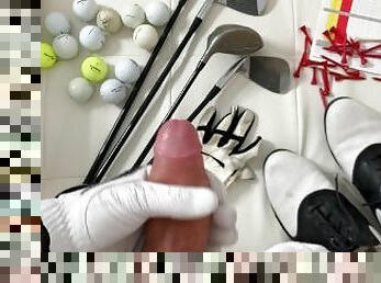 TEASER - Do you like Golfing? ????? Jerking my big cock with a golf glove. 4K