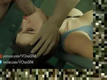 Resident Evil Whore Jill Valentine Fucked Hard in the Throat