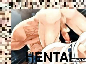 pai, gay, primeira-vez, anime, hentai