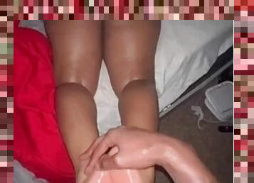 Cum on soles of gf 3 slow mo