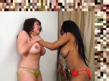 Patrice vs Rebecca  Big Tit Battlers