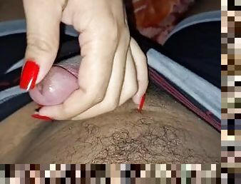 masturbação, latina, punheta, pov, excitante, irmã, domínio-feminino, pénis