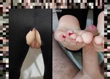 cul, chatte-pussy, amateur, ejaculation-sur-le-corps, ados, branlette, couple, pieds, ejaculation, kinky