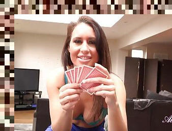 Milf plays cards with me and undresses