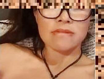 asiatique, lunettes, masturbation, orgasme, chatte-pussy, amateur, mature, milf, maman, japonais