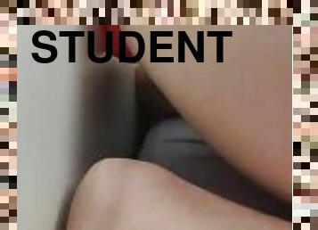 Young Student Fucking a Pink Dildo