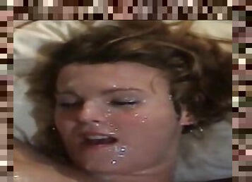 Very nice girl covered in cum