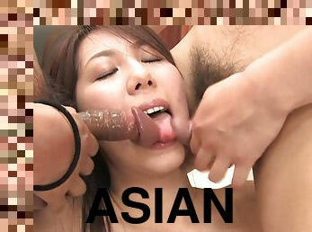 asiático, japonesa, gangue, penetração-de-braço, tetas-pequenas