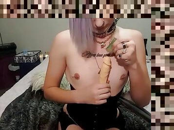 Goth Transexual Anal Toyingmasturbation