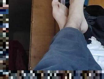 masturbation, amateur, énorme-bite, gay, branlette, joufflue, pieds, secousses, fétiche, solo