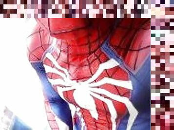 spiderman risky jerk off ????