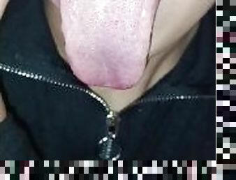 Long tongue fish hook deep throat uvula