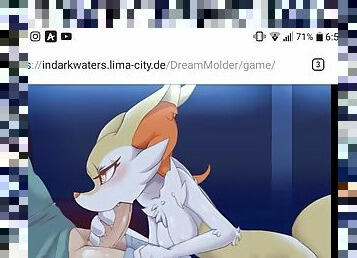 Braixen sucks off his master