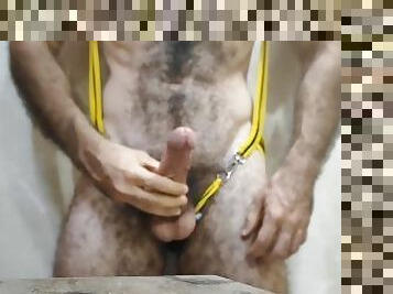 poilue, énorme, masturbation, amateur, ejaculation-sur-le-corps, énorme-bite, gay, point-de-vue, jeune-18, ejaculation