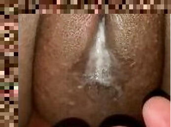 BLACK PUSSY STUFFED AND CREAMPIED