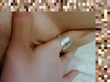 ExGf fingers her horny pussy