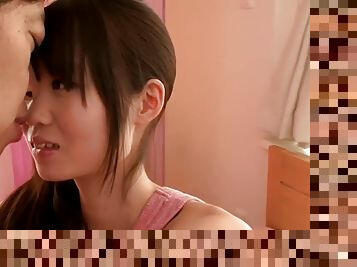 Busty Japanese hardcore slut takes his load on her face