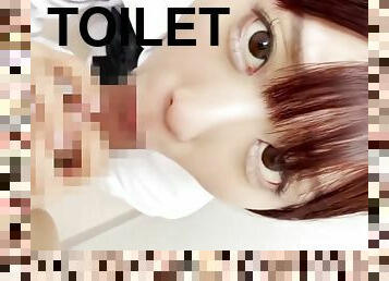 asiatique, amateur, ados, japonais, point-de-vue, toilette, uniformes, brunette