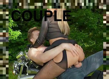 Brunette gets fucked on my new bike