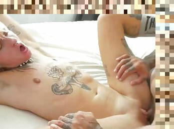 Tattooed Damian X Dragon Fucks With Blond FTM Austin Spears