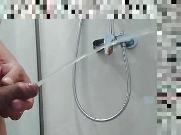 Pissing in a shower