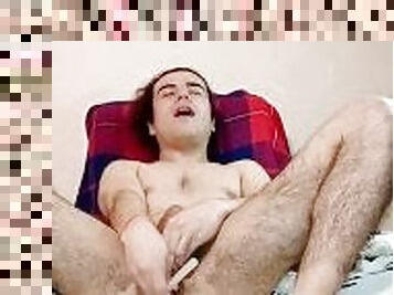 masturbation, orgasme, amateur, anal, jouet, gay