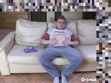 Teen fucking gramps dick