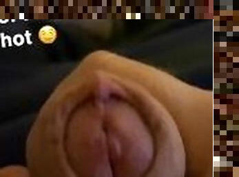 Showing off my fat cock with pre cum
