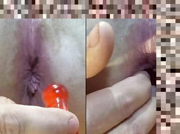 traseiros, masturbação, anal, maduro, brinquedo, massagem, suja, pov, sozinho, fecho