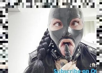 orgasme, fisse-pussy, anal, bdsm, slave, tøs, bundet, latex, kvælning, bondage