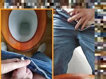 papa, pisser, amateur, gay, européenne, euro, toilette, fétiche, solo, pappounet