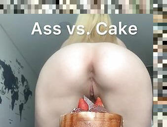 Big Ass sitting on cake for  Birthday party
